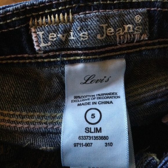 ✔️Levi’s Jeans Girls Size 5 Slim - Picture 7 of 7